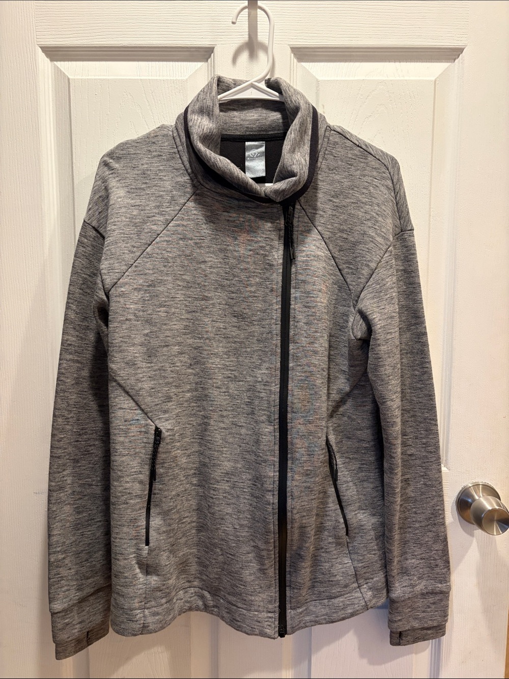 Champion Gray Heather Asymmetric Full Zip Jacket Women’s M